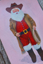 Load image into Gallery viewer, Cowboy Santa Framed Original
