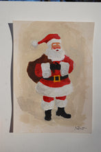 Load image into Gallery viewer, Framed Santa on Paper Original - Walnut
