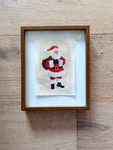 Load image into Gallery viewer, Framed Santa on Paper Original - Walnut
