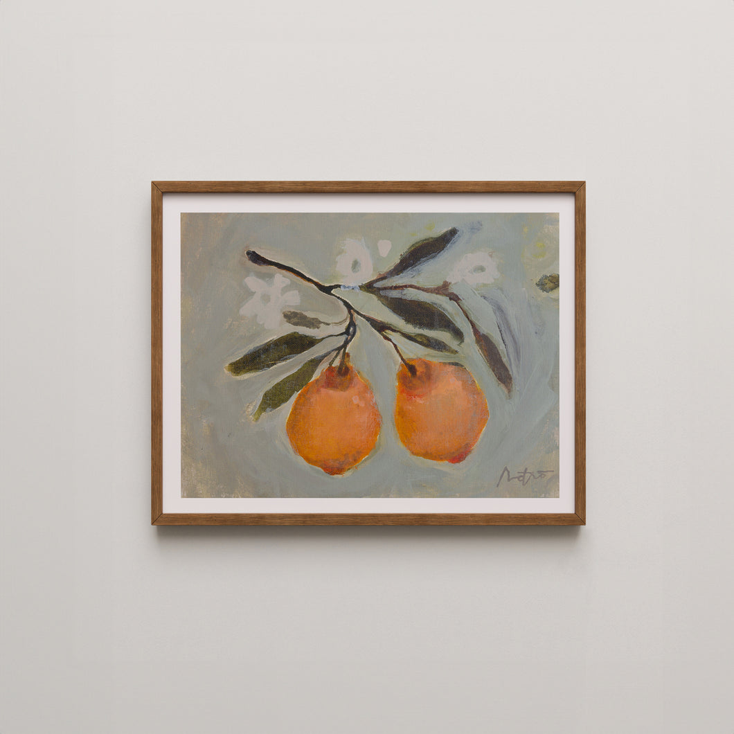 Orange Branch Print