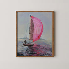 Load image into Gallery viewer, Pink Sailboat 16x20&quot; Print
