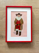 Load image into Gallery viewer, Cowboy Santa Framed Original
