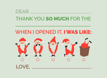 Load image into Gallery viewer, Fill-in-the-Blank Christmas Thank You Cards
