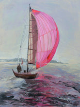 Load image into Gallery viewer, Pink Sailboat 16x20&quot; Print
