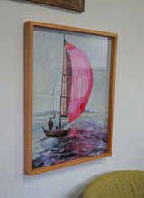 Load image into Gallery viewer, Pink Sailboat 16x20&quot; Print
